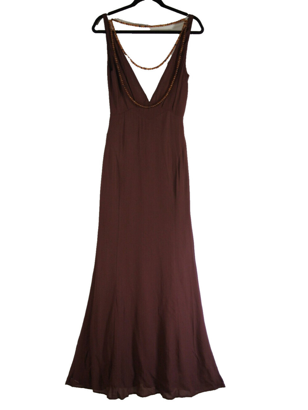 New Reformation x Camille Hugo Dress Es in Mahogany Sz 0 #MD2373 - Picture 5 of 9